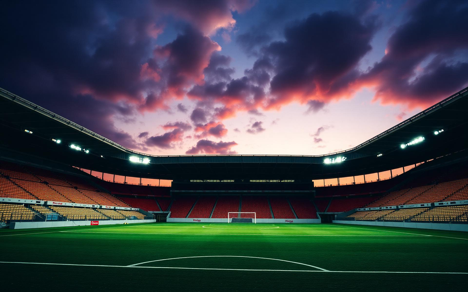 Stadium at dusk